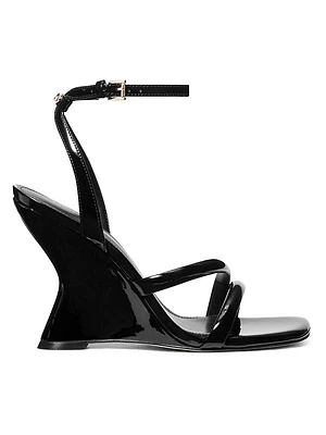 Nadina 101MM Patent Leather Wedge Sandals