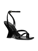 Nadina 101MM Patent Leather Wedge Sandals