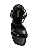 Nadina 101MM Patent Leather Wedge Sandals