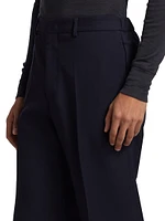 Wool Crease-Front Trousers