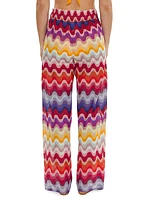 Portofino Stripe Tie-Waist Pants