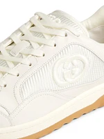 Leather & Textile Logo Sneakers