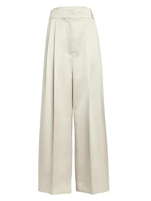 Simone Wool-Blend Pleated Trousers