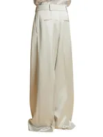 Simone Wool-Blend Pleated Trousers