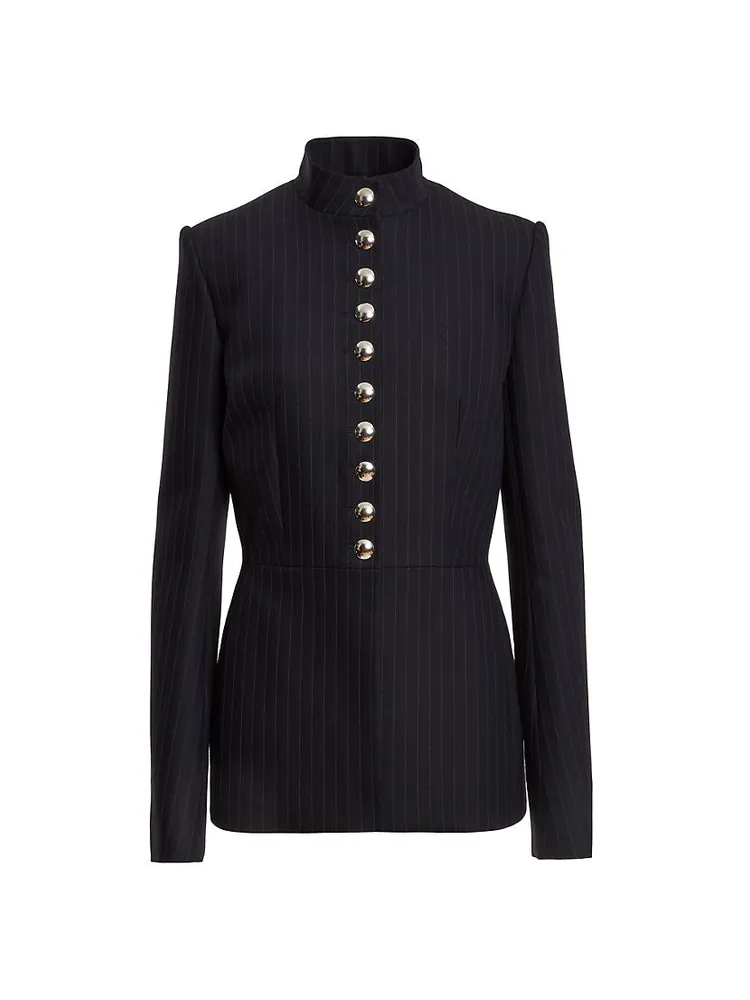 Samuel Pinstriped Wool-Blend Jacket