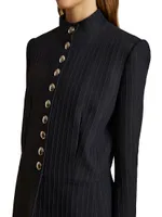 Samuel Pinstriped Wool-Blend Jacket