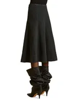 Lennox Fluted Midi-Skirt