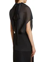 Kass Draped Silk Blouse