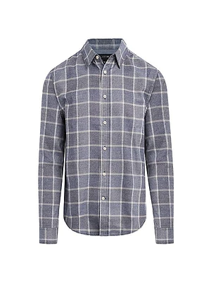 Oliver Plaid Cotton Flannel Button-Up Shirt