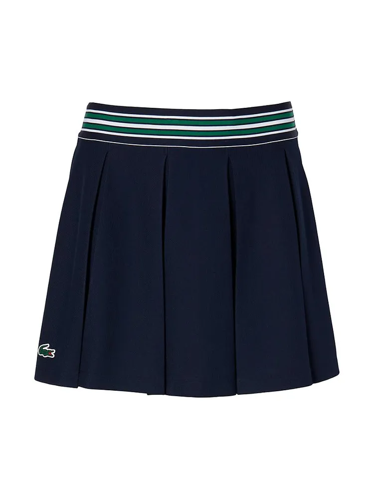 Lacoste x Bandier Performance Piqué Pleated Tennis Skirt