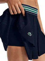 Lacoste x Bandier Performance Piqué Pleated Tennis Skirt