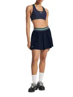 Lacoste x Bandier Performance Piqué Pleated Tennis Skirt