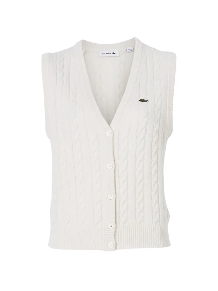 Lacoste x Bandier Cashmere Sweater Vest