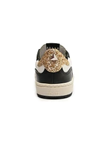 St-001 Glitter Leather Low-Top Sneakers