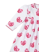 Baby Girl's Heart Print Dress & Leggings Set