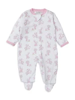 Baby Girl's Safari Print Footie