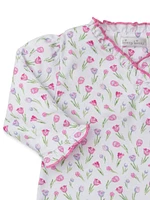 Baby Girl's Tulip Print Footie