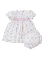 Baby Girl's Bunny Cotton Dress Set