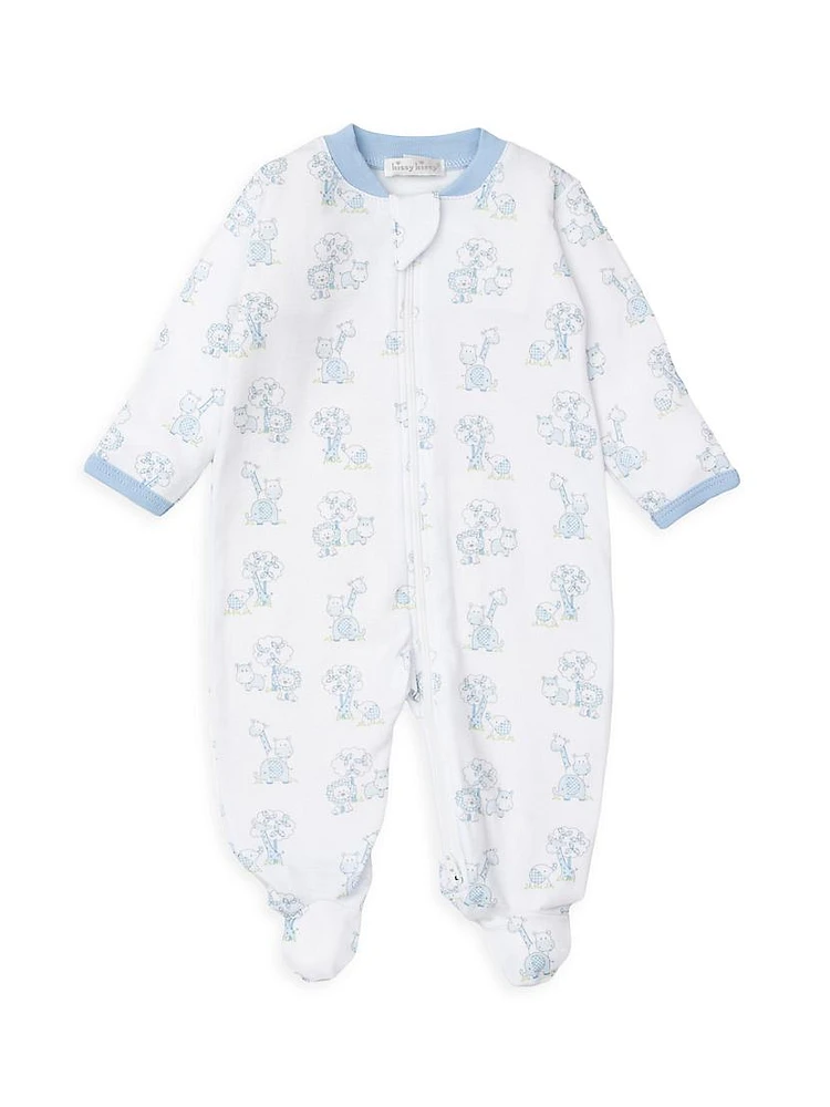 Baby Boy's Safari Print Footie