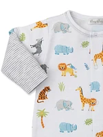 Baby Boy's Safari Print Coveralls