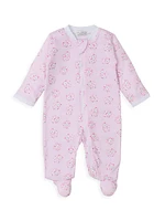 Baby Girl's Sheep Print Footie