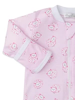 Baby Girl's Sheep Print Footie