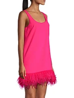 Marullo Feather-Hem Minidress