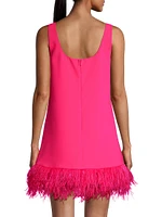 Marullo Feather-Hem Minidress