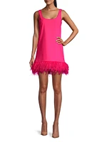 Marullo Feather-Hem Minidress