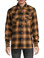 Flack Plaid Button-Front Shirt