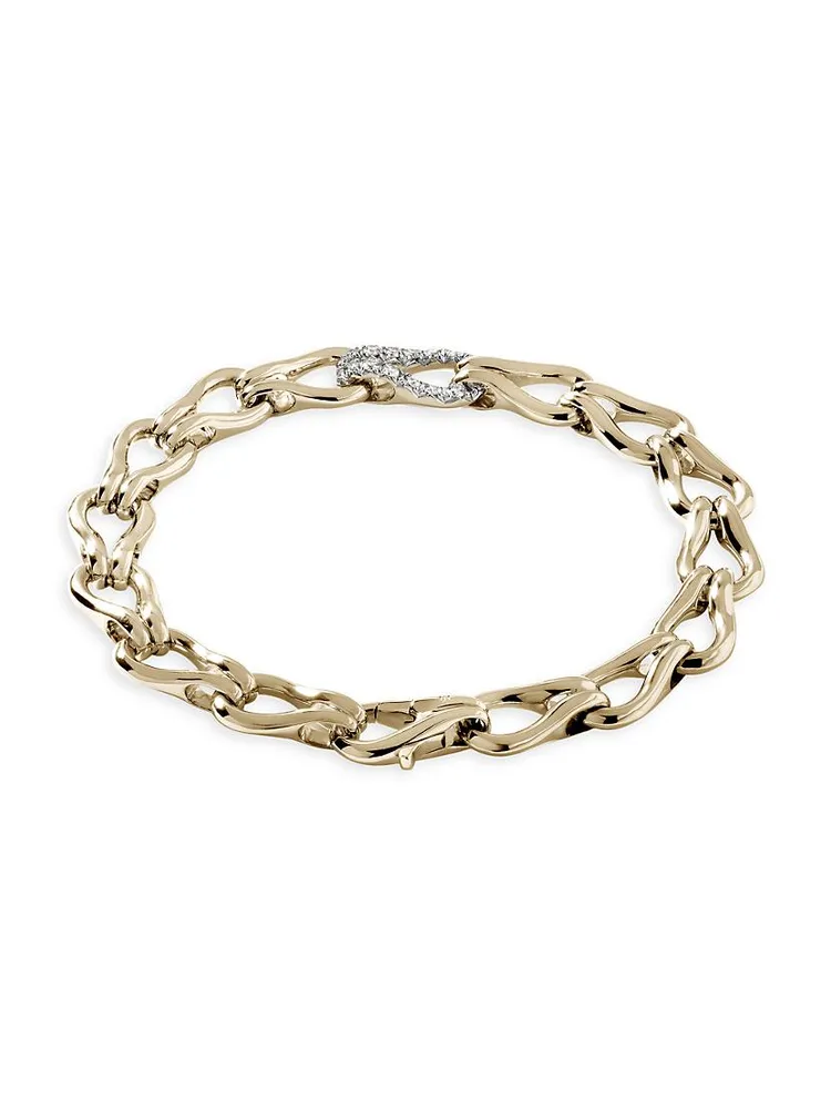 Surf 14K Yellow Gold & 0.44 TCW Diamond Bracelet