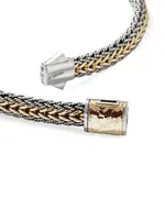 Classic Chain Sterling Silver & 18K Yellow Gold Reversible Bracelet