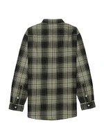 Plaid Cotton Flannel Shirt