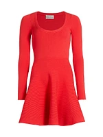 Lisha Knit Fit & Flare Minidress