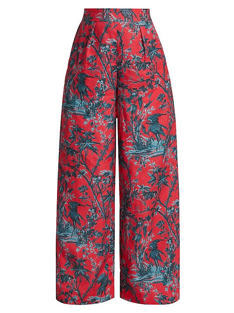 Josephine Linen Wide-Leg Pants