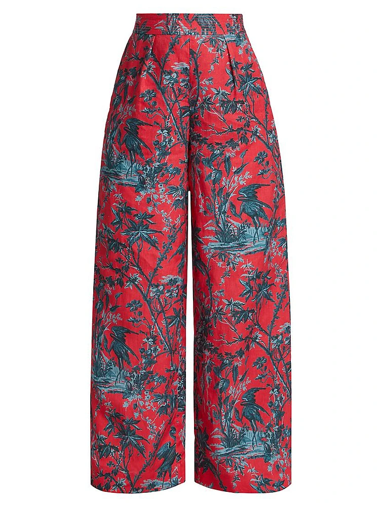 Josephine Linen Wide-Leg Pants