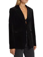 Velvet Longline Blazer