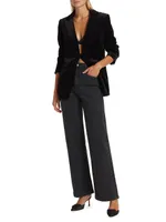 Velvet Longline Blazer