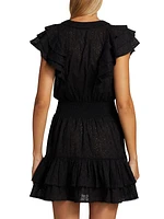 Camila Eyelet Ruffled Minidress