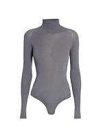 String Long-Sleeve Turtleneck Bodysuit