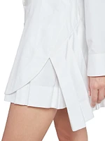 Cotton-Blend Mini-Shirtdress