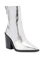 James 95MM Crinkled Metallic Leather Boots