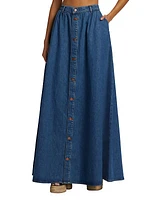 Ms. Corey Denim Maxi Skirt