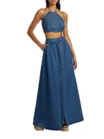 Ms. Corey Denim Maxi Skirt