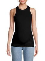 Rib-Knit Ruched Tank