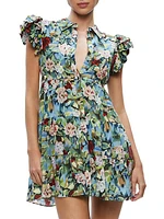 Meeko Floral Ruffle Minidress