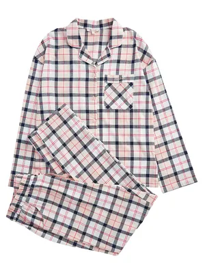 Ellery Long Plaid Pajama Set