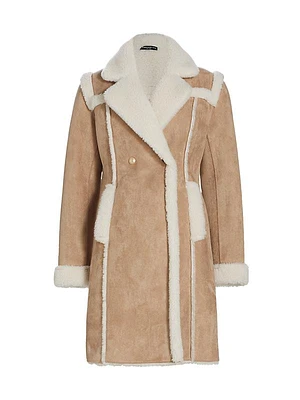 Scottie Faux Suede Shearling Coat