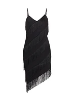 Belladonna Fringed Asymmetric Midi-Dress