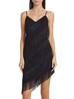 Belladonna Fringed Asymmetric Midi-Dress